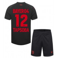 Stroje piłkarskie Bayer Leverkusen Edmond Tapsoba #12 Koszulka Podstawowej dla dzieci 2023-24 Krótki Rękaw (+ szorty)